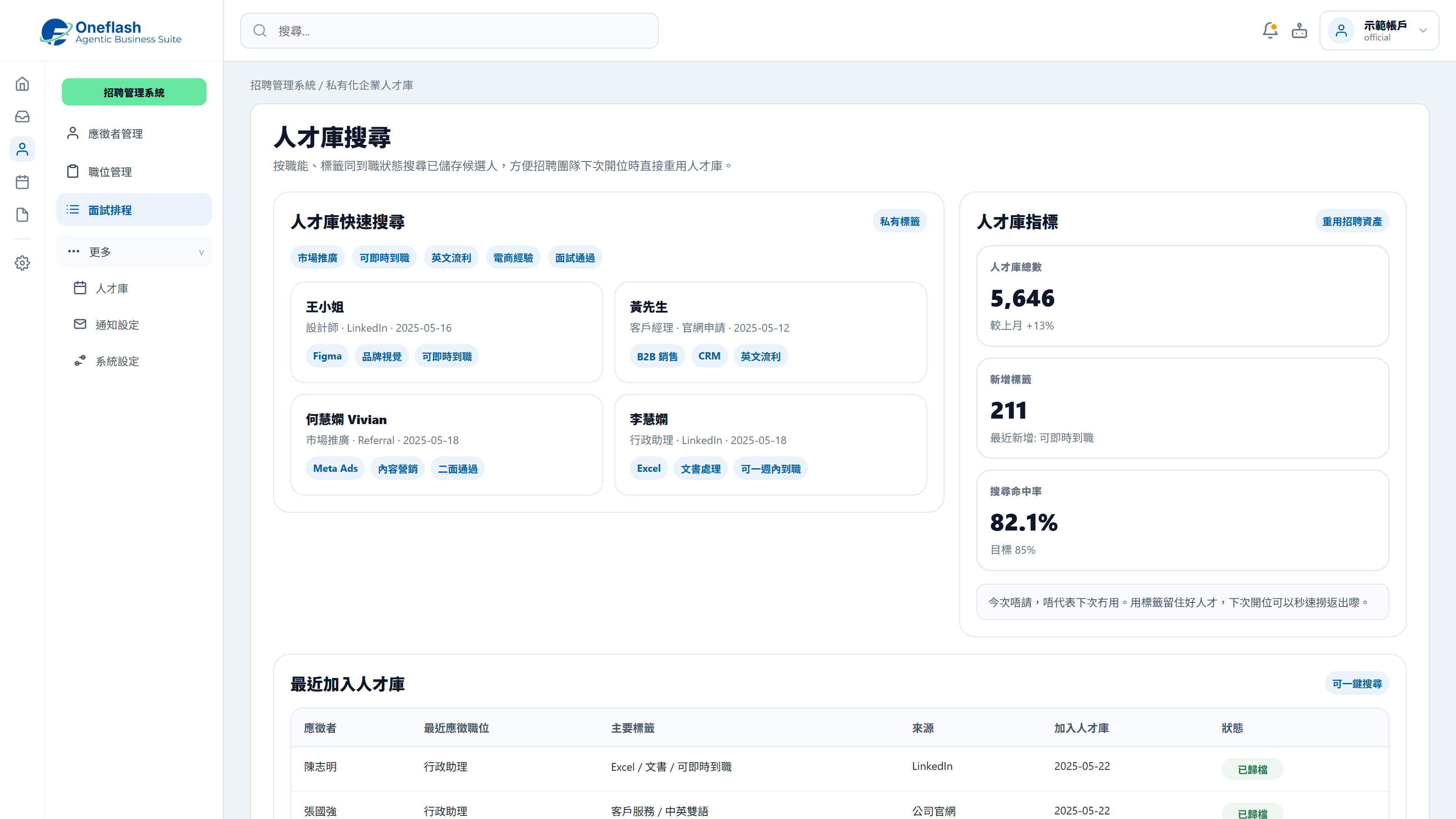 企業人才庫管理